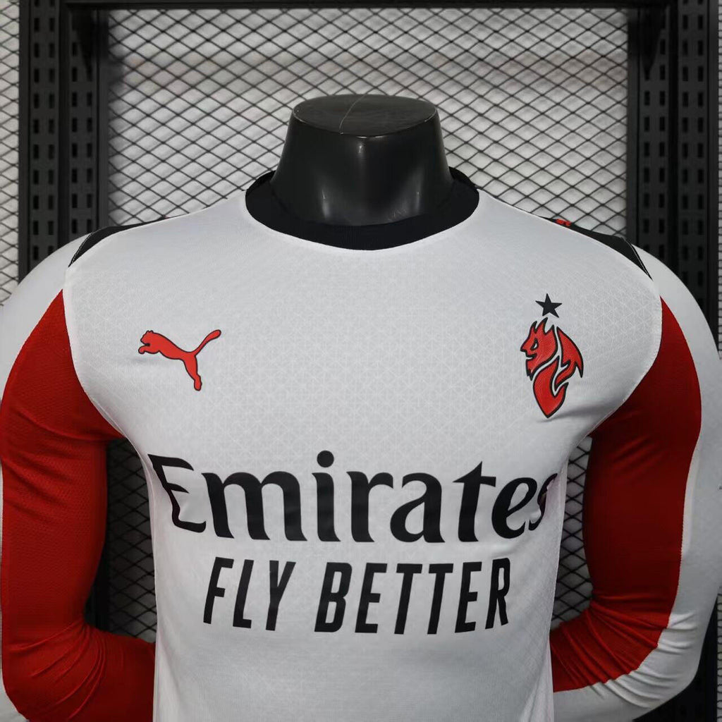 25-26 AC Milan Away Long Sleeve Kit Player Version Apparels