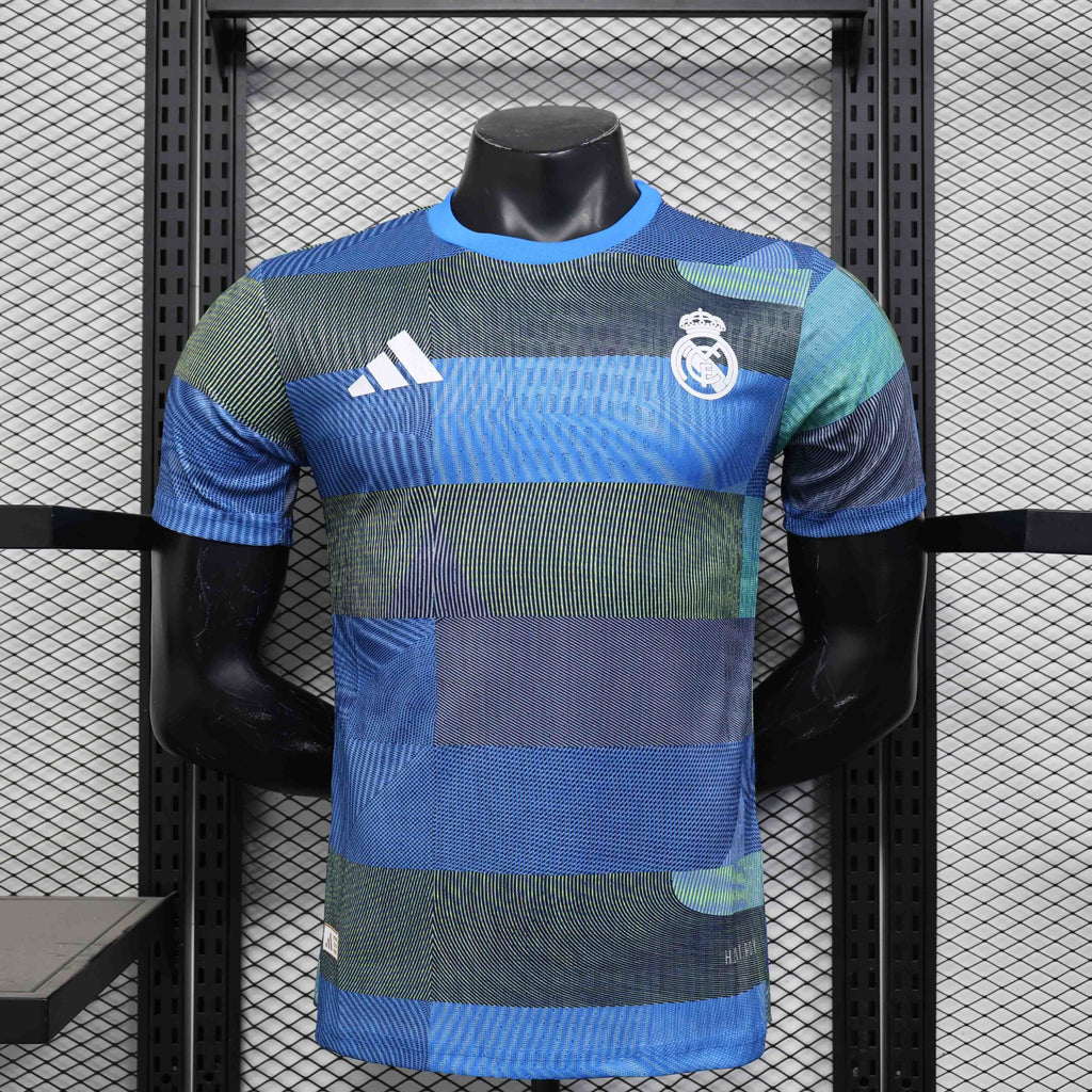 25-26 Real Madrid Warming Up Blue Kit Player Version Shirt