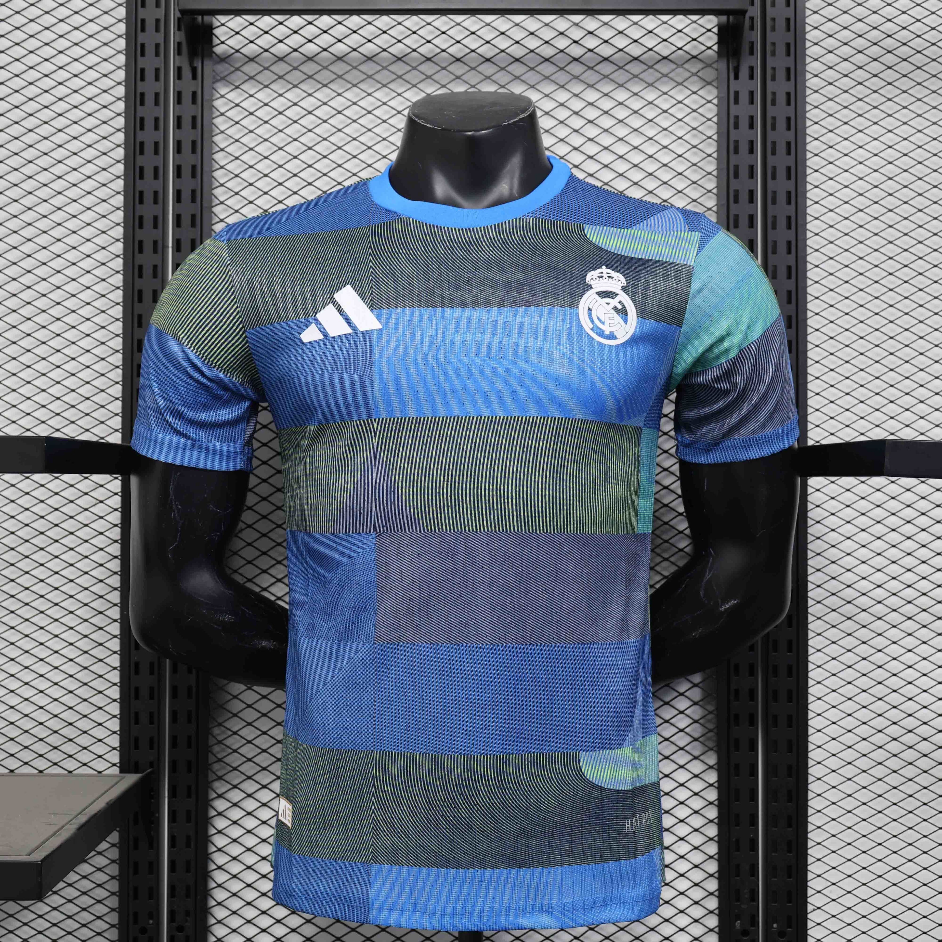 25-26 Real Madrid Warming Up Blue Kit Player Version Shirt