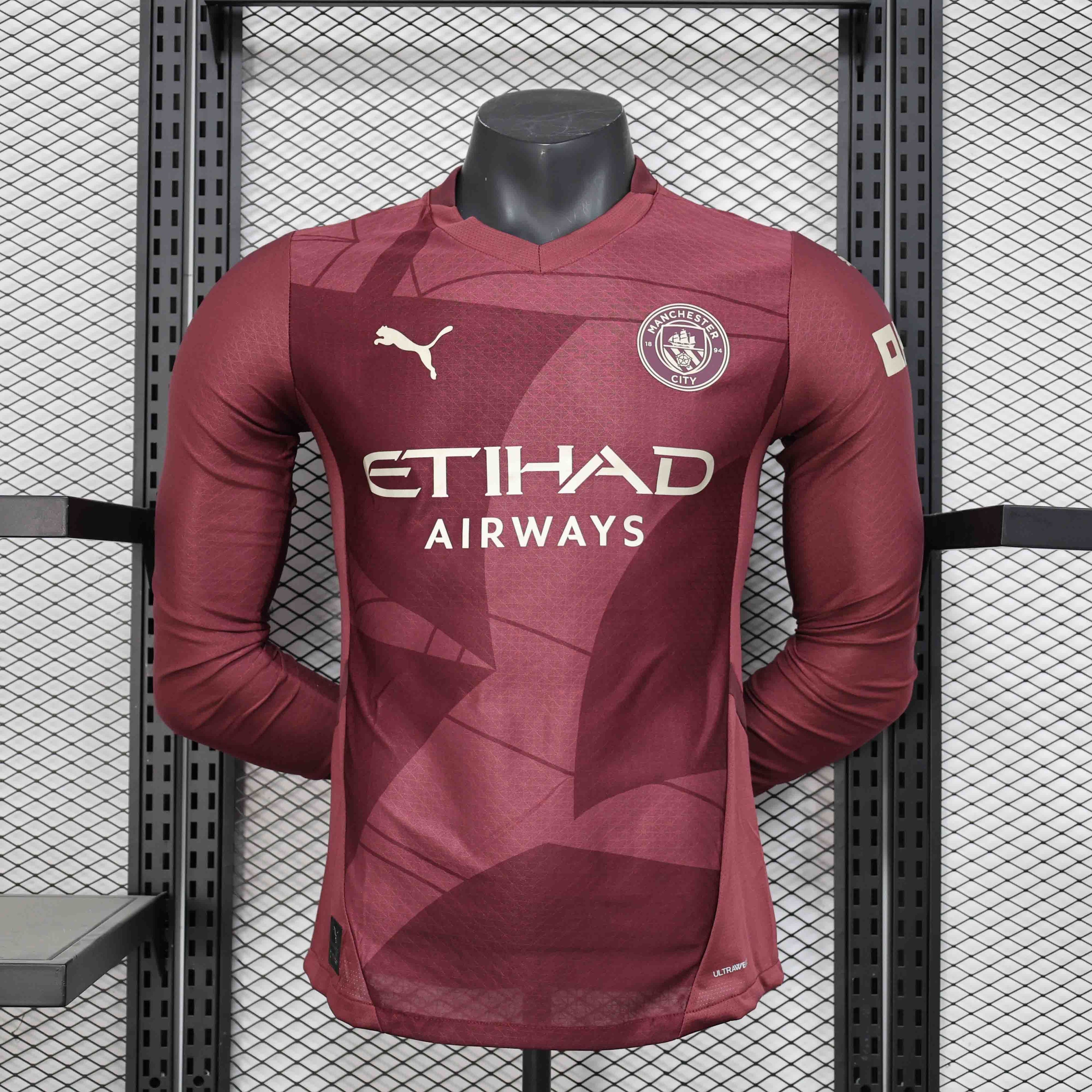 24-25 Manchester City Third Kit Long Sleeve Player Version Shirt