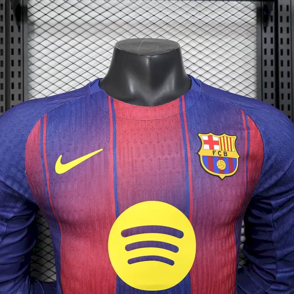 25-26 Barcelona Home Long Sleeves Kit Player Version Shirt
