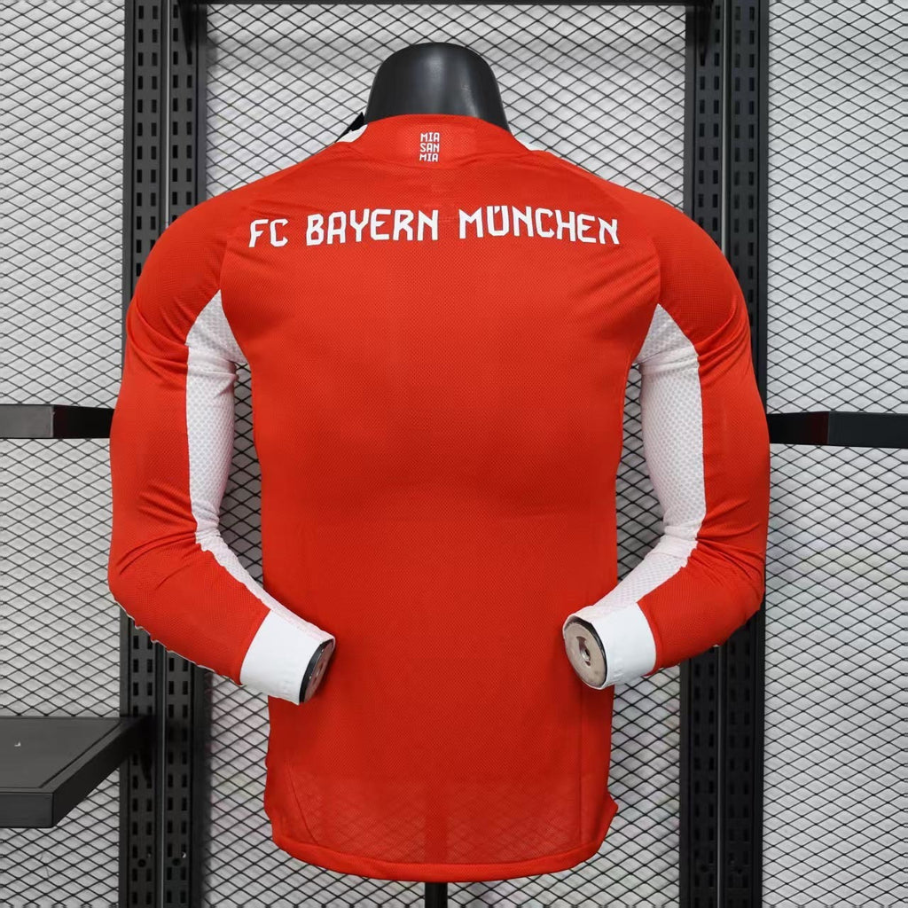 25-26 Bayern Munich Home Long Sleeve Kit Player Version