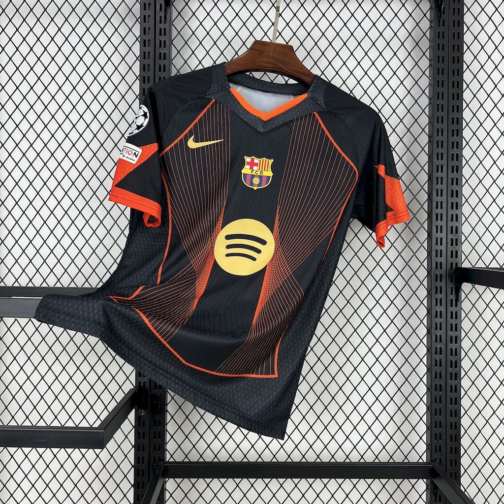 25-26 Barcelona Black Special Edition(With CL Patch) Shirt Soccer Uniform