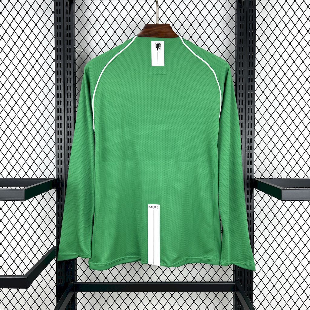 07-08 Manchester United Retro Long Sleeve Green Goalkeeper Kit Vintage Shirt