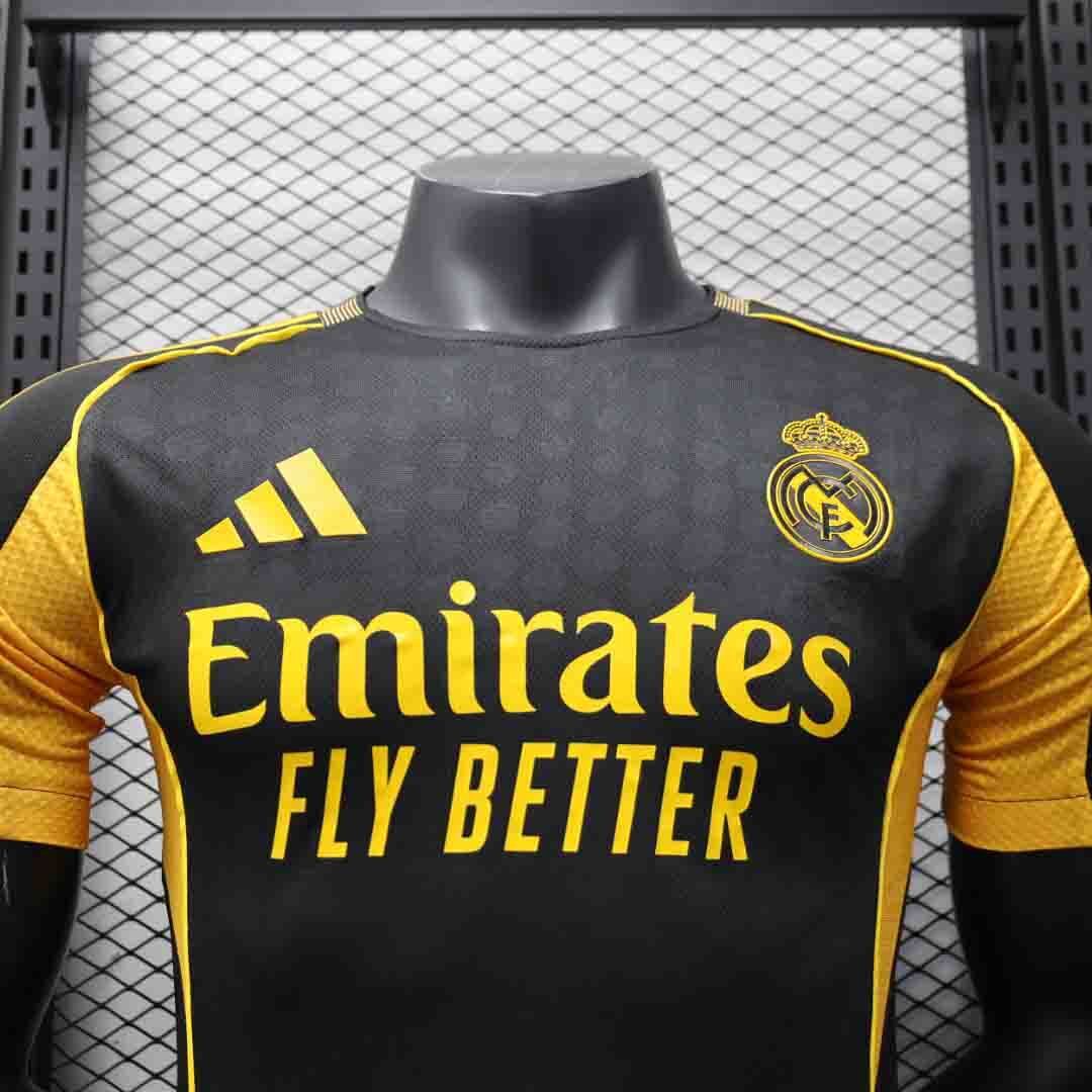 25-26 Real Madrid Black Gold Special Edition Player Version Shirt