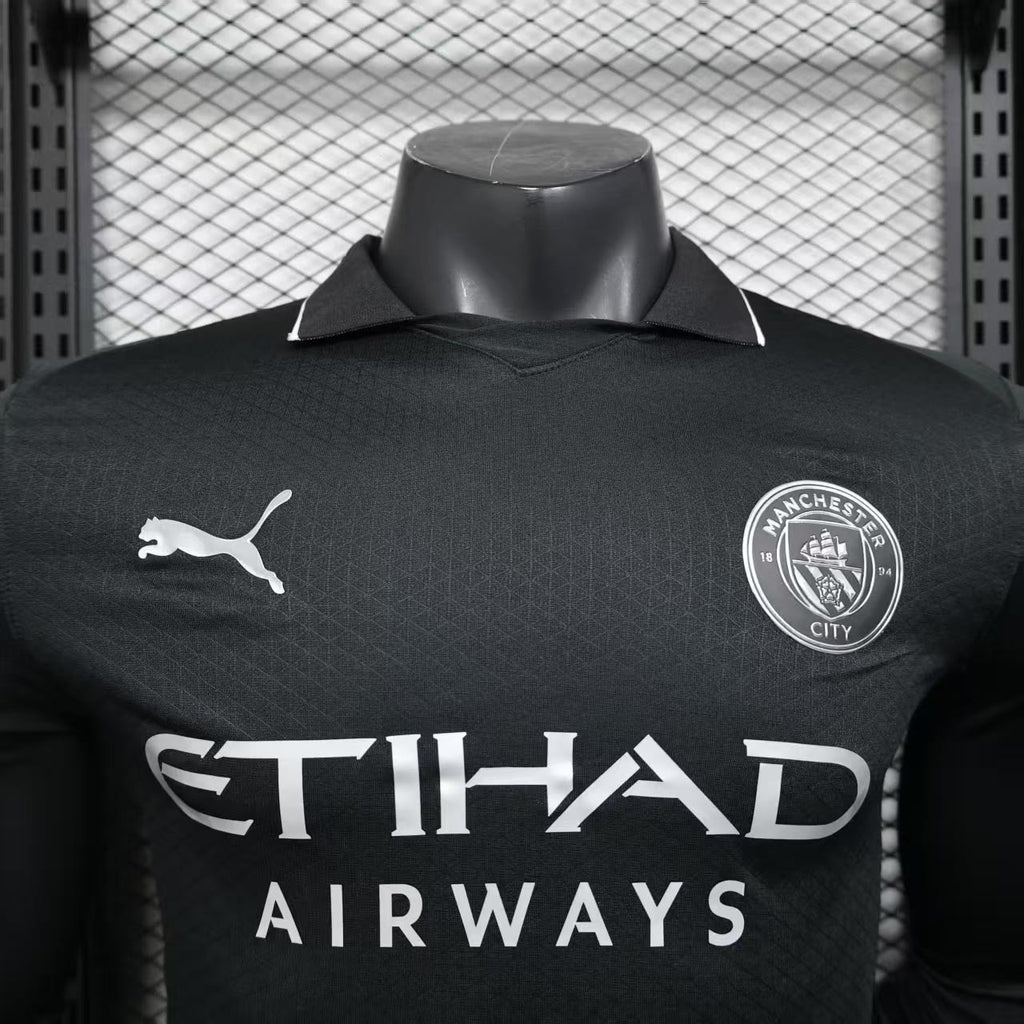 25-26 Manchester City Away Long Sleeve Kit Player Version