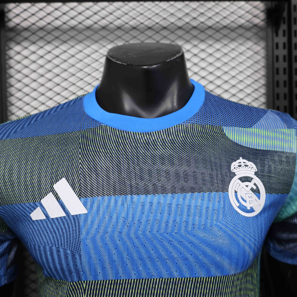 25-26 Real Madrid Warming Up Blue Kit Player Version Shirt