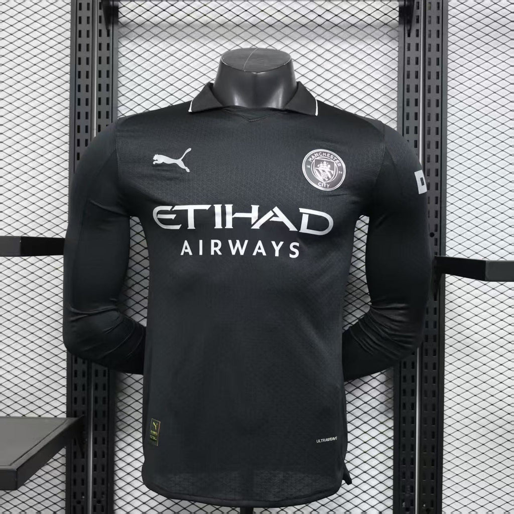 25-26 Manchester City Away Long Sleeve Kit Player Version