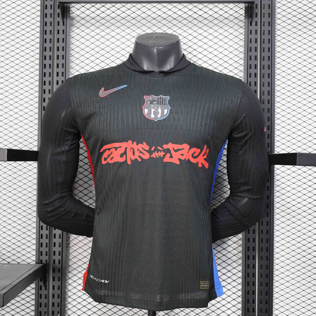 24-25 Barcelona x Travis Scott Away Long Sleeve Kit Player Version Shirt