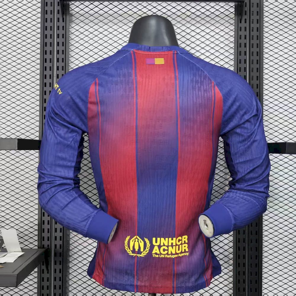25-26 Barcelona Home Long Sleeves Kit Player Version Shirt
