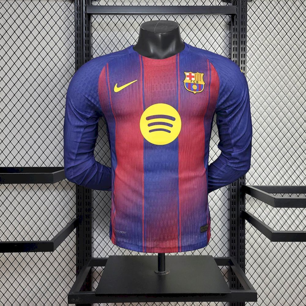 25-26 Barcelona Home Long Sleeves Kit Player Version Shirt