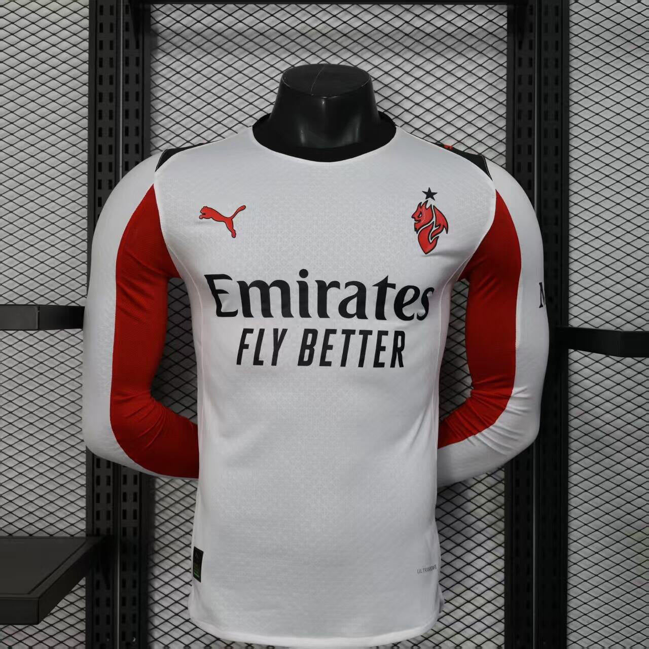 25-26 AC Milan Away Long Sleeve Kit Player Version Apparels