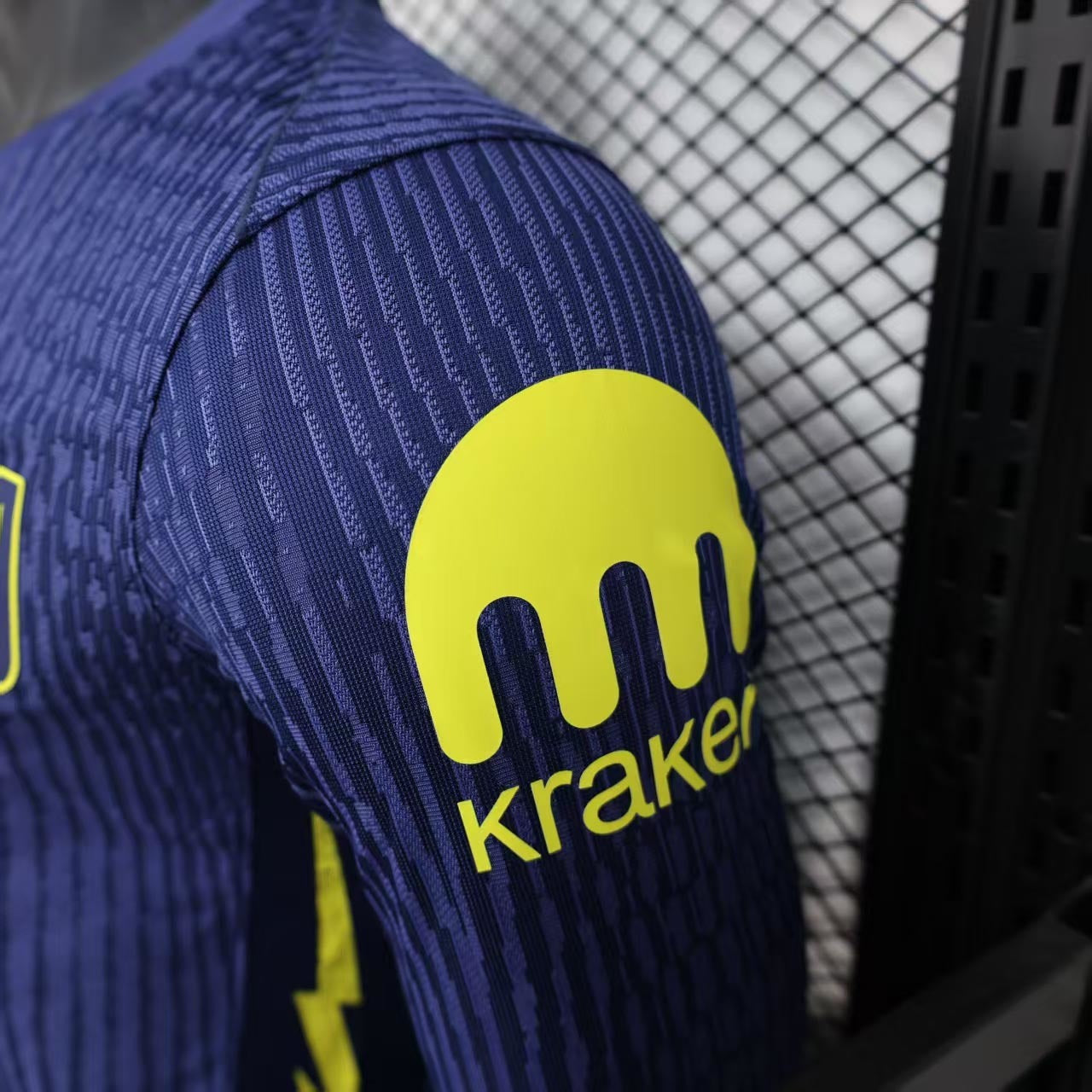 25-26 Atletico Madrid Away Long Sleeve Kit Player Version Shirt