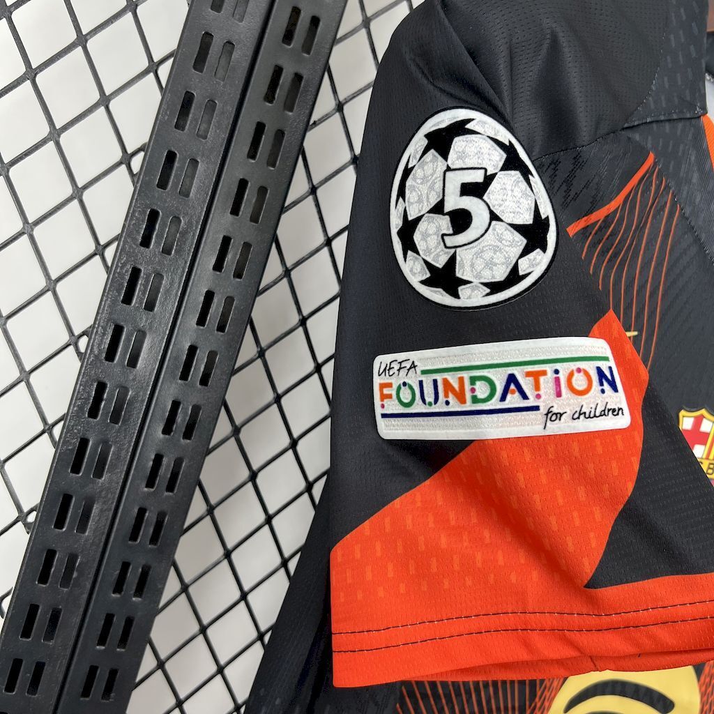 25-26 Barcelona Black Special Edition(With CL Patch) Shirt Soccer Uniform